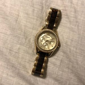 Fossil Three-Hand Two Toned Watch